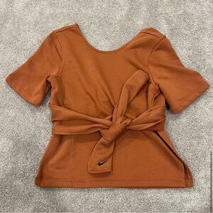 3/$25 Nike Studio Dri Fit Yoga Shirt with Tie back Women’s Size Small